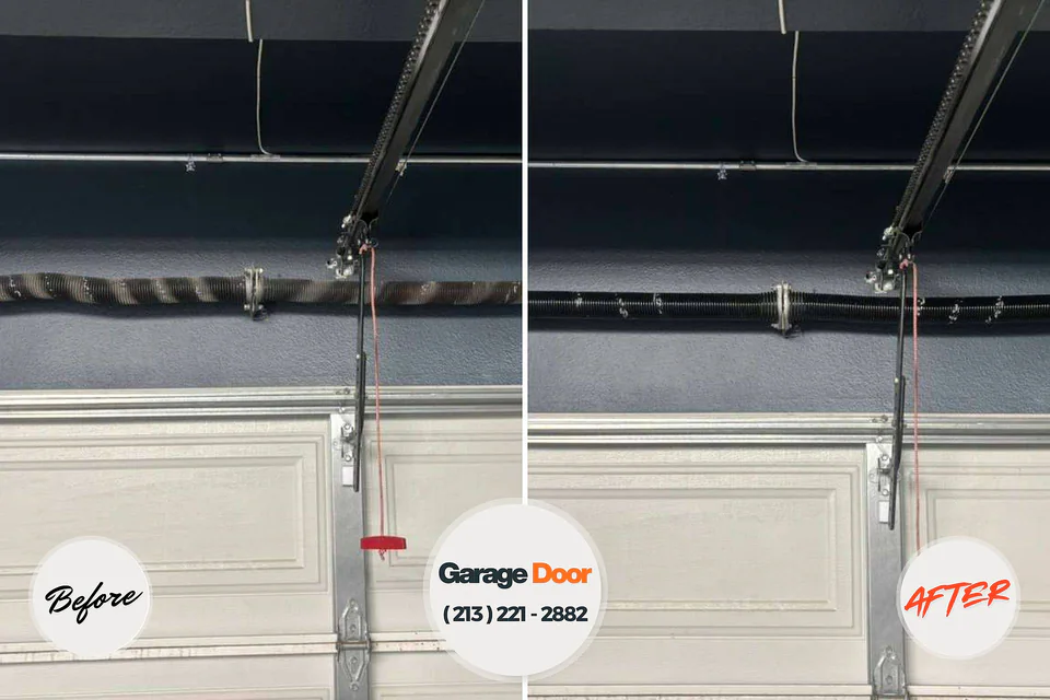 Before and after: garage door repair Asotin, WA